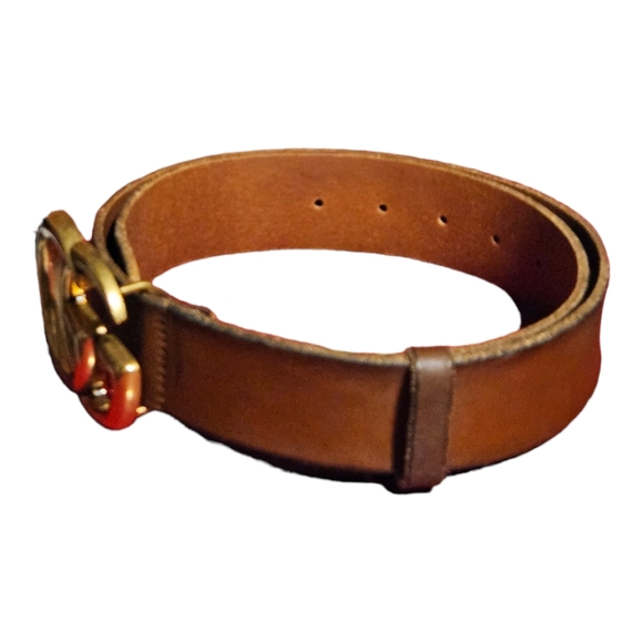 SOLD-Men's Gucci Brown Leather Belt Size 65/34 - Picture 7 of 10